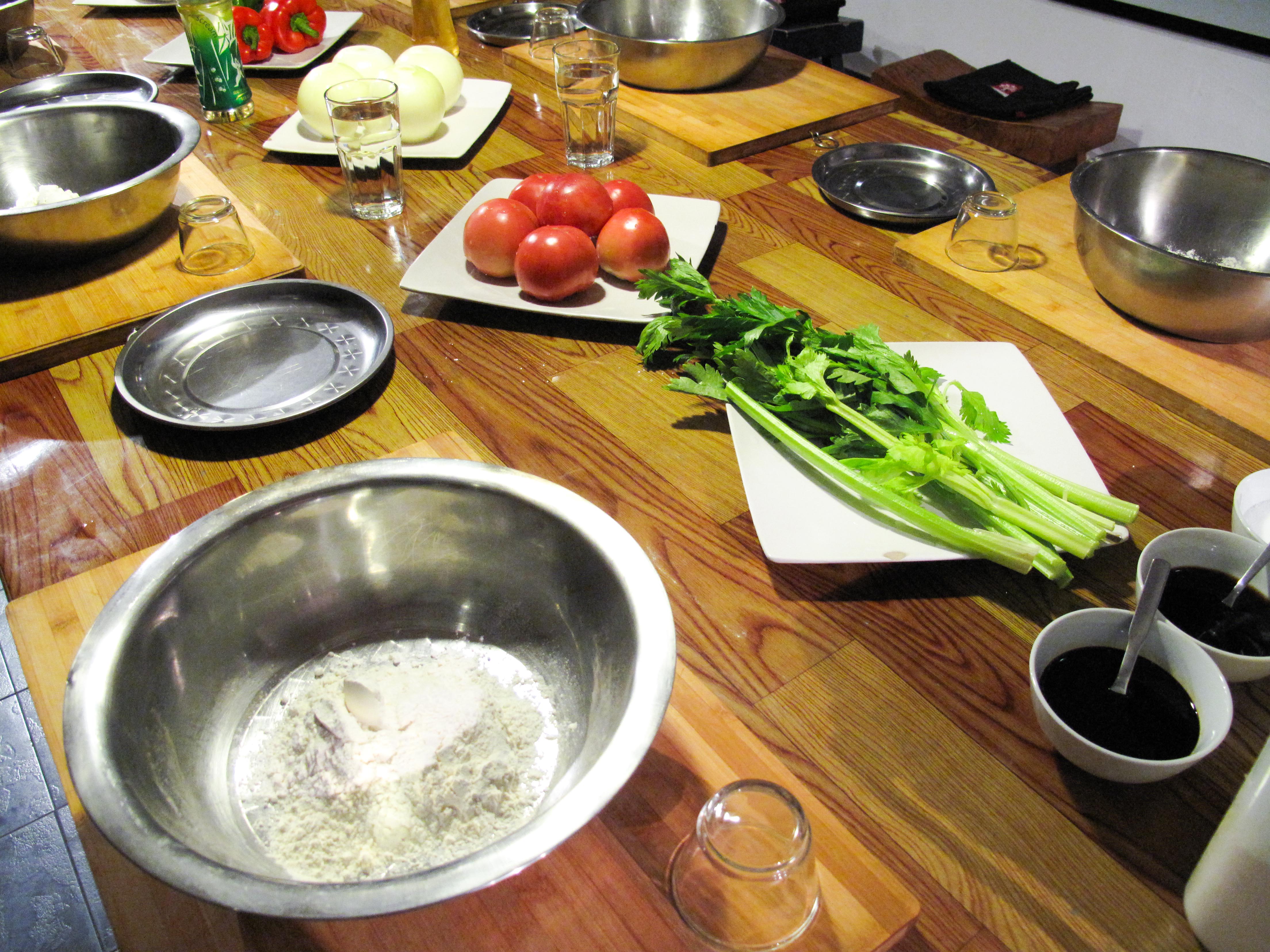 hand-pulled noodles at a hutong in beijing